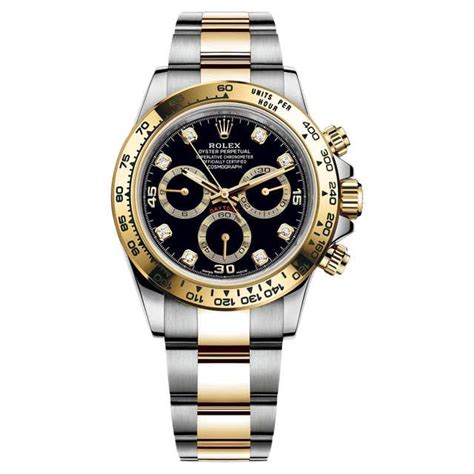 rolex daytona black face with diamond